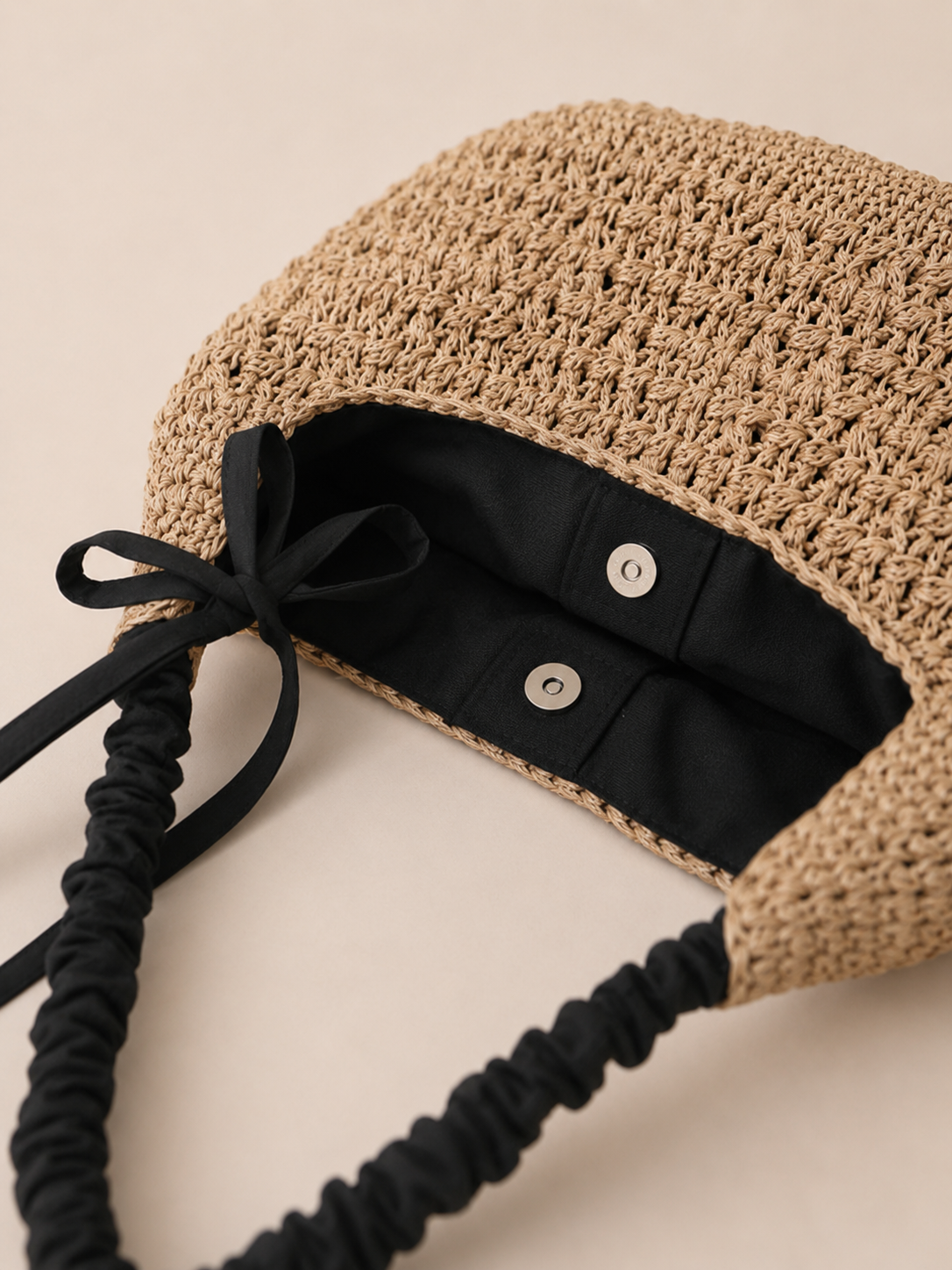 Chic Bow Decor Large Shoulder Bag