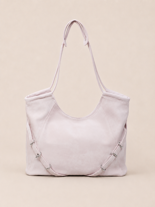 Vintage Buckle Slouchy Convertible Tote