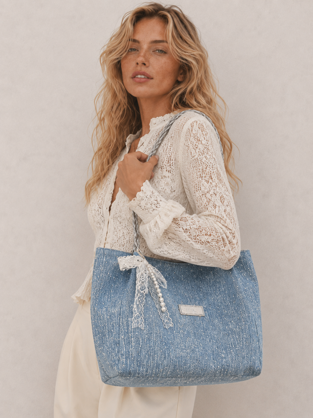 Chic Braided Strap Slouchy Shoulder Bag