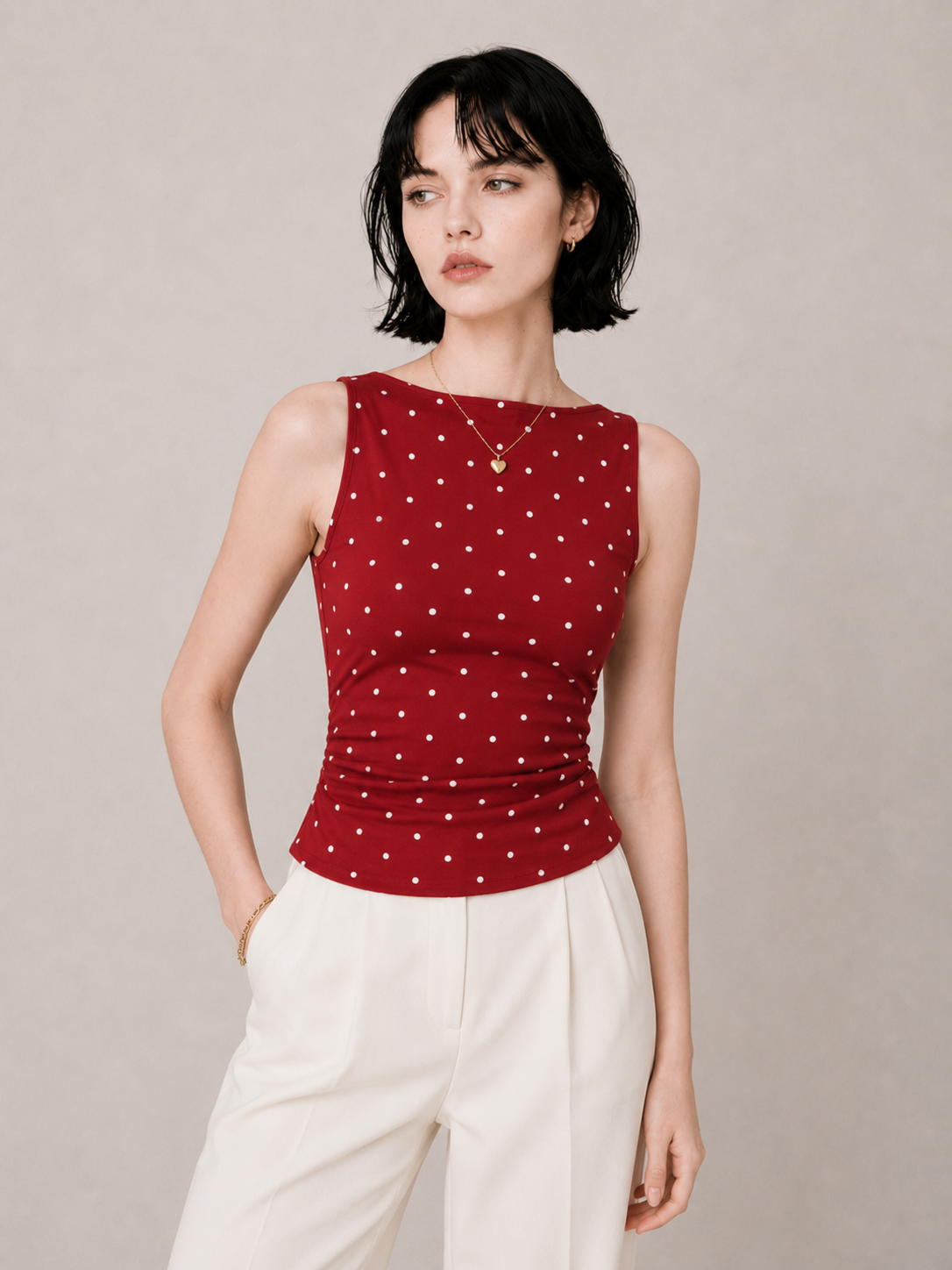 Ruched Tube Top Slim Fit Crop Top
