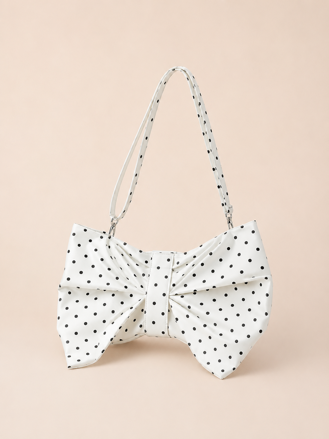 Chic Bow Detail Slouchy Shoulder Bag
