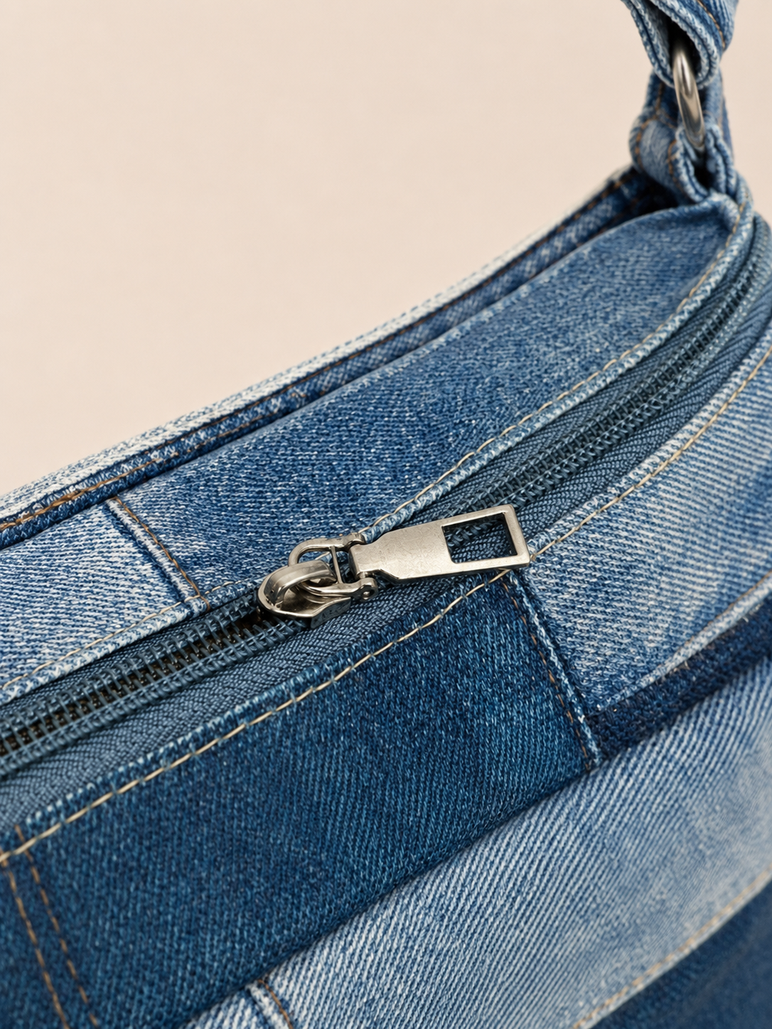 Casual Patchwork Slouchy Shoulder Bag