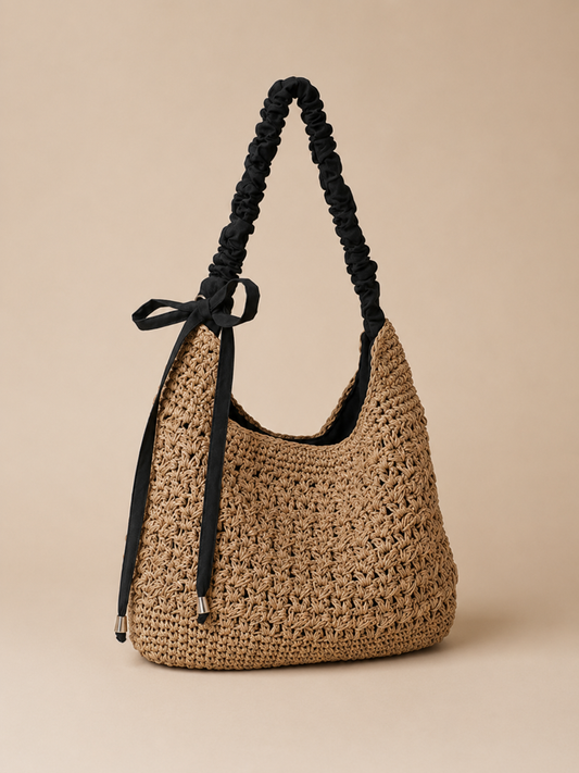 Chic Bow Decor Large Shoulder Bag