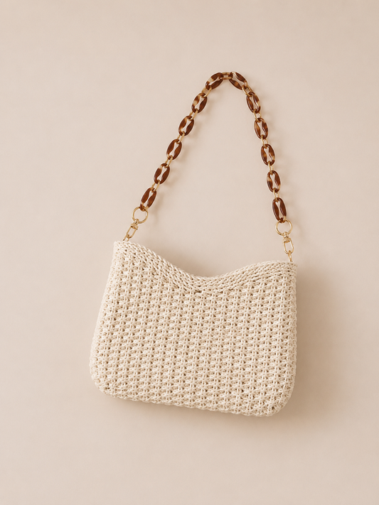 Chic Woven Slouchy Shoulder Bag