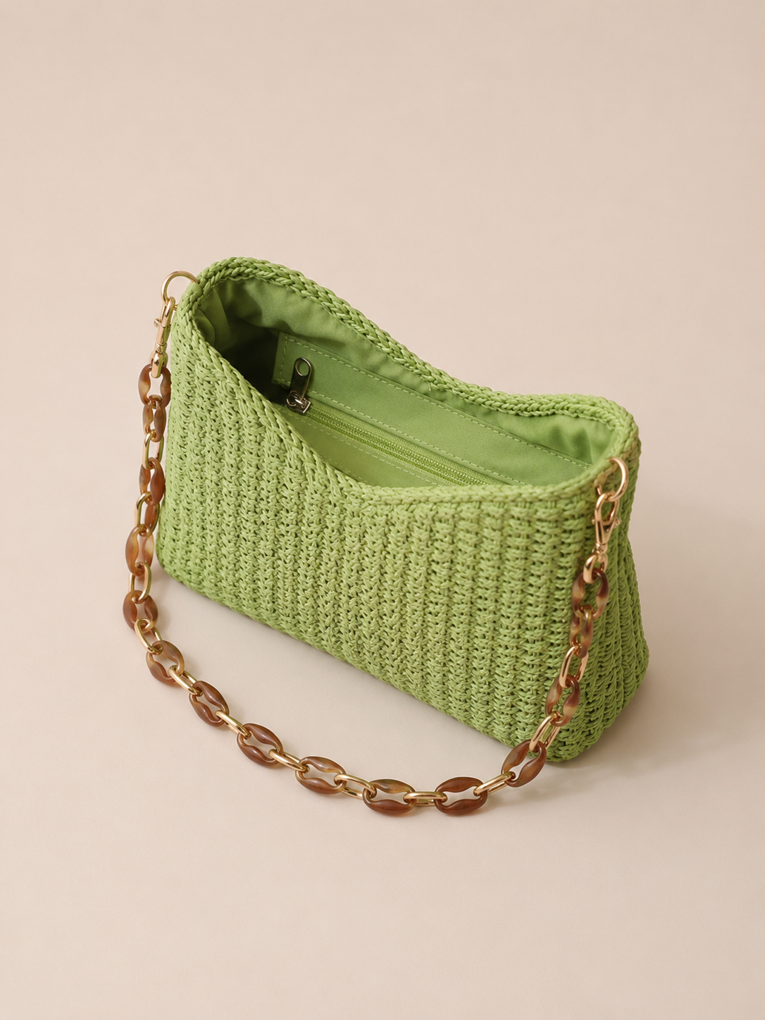 Chic Woven Slouchy Shoulder Bag