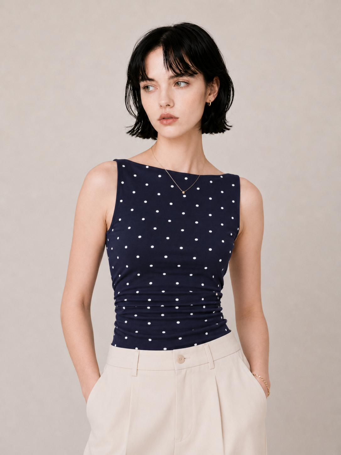 Ruched Tube Top Slim Fit Crop Top