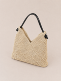 Vacation V-Cut Diamond Weave Tote Bag