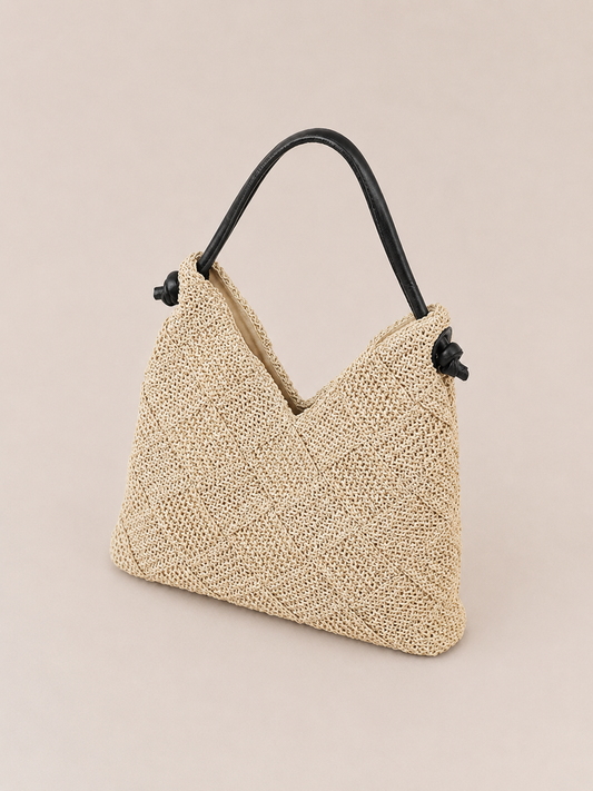 Vacation V-Cut Diamond Weave Tote Bag