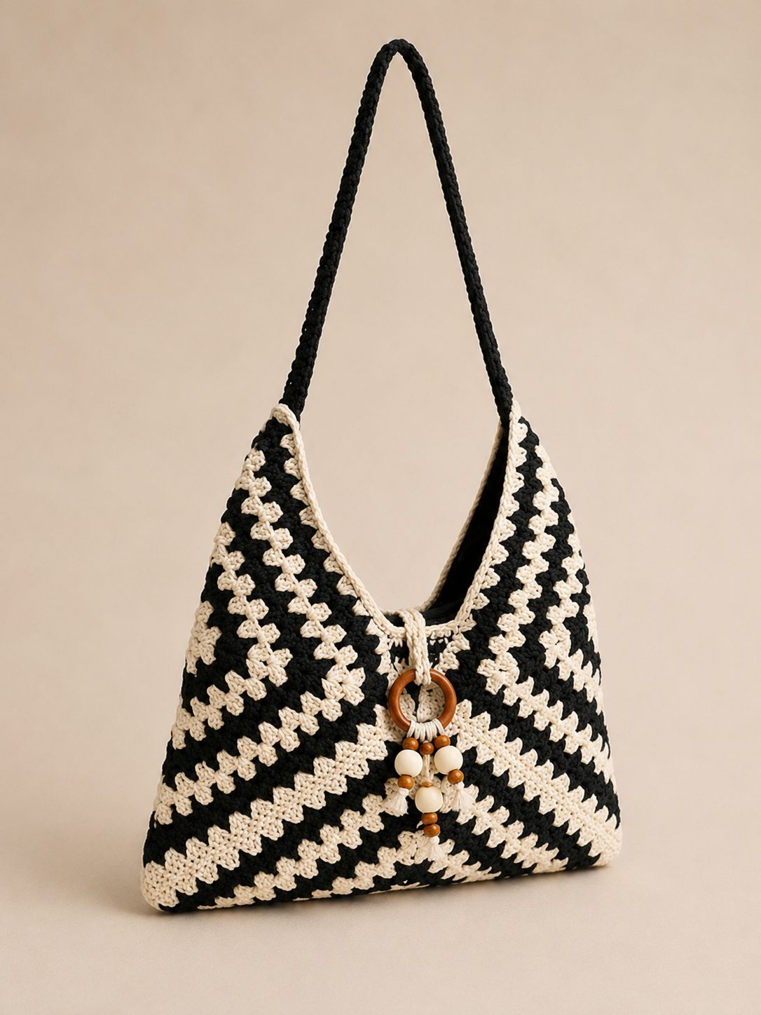 Bohemian Geometric Slouchy Shoulder Bag