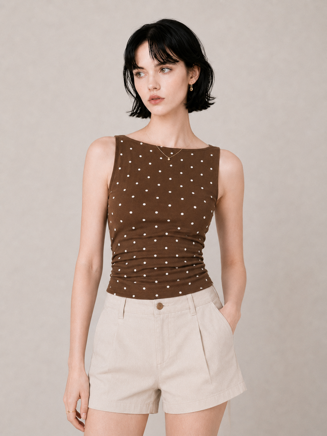 Ruched Tube Top Slim Fit Crop Top