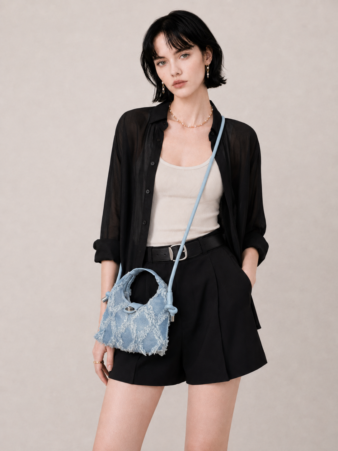 Vintage Frayed Mini Crossbody Bag