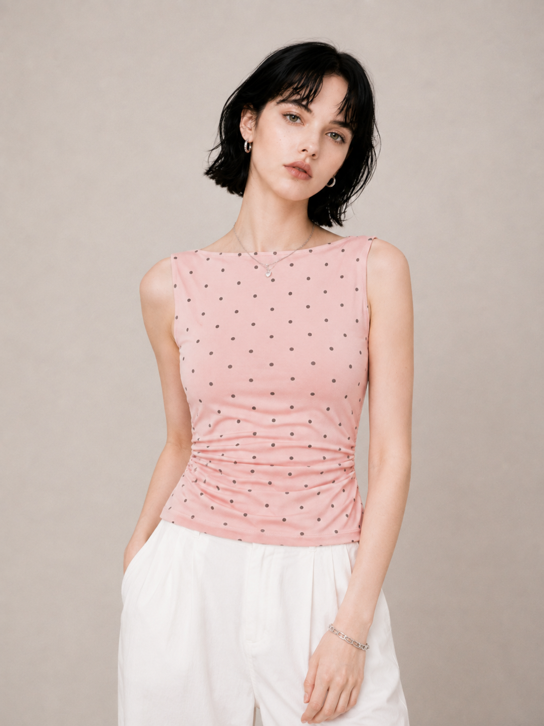 Ruched Tube Top Slim Fit Crop Top