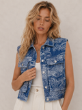 Vintage Graphic Relaxed Utility Vest