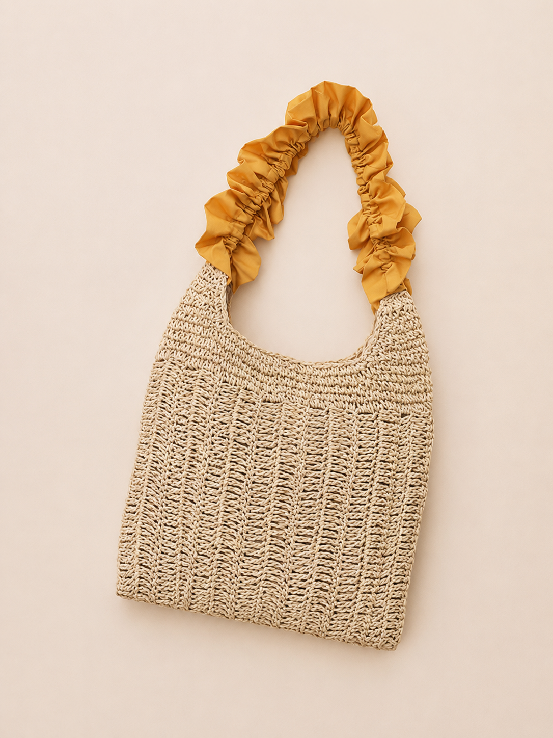 Minimalist Ruffle Strap Capacity Shoulder Bag