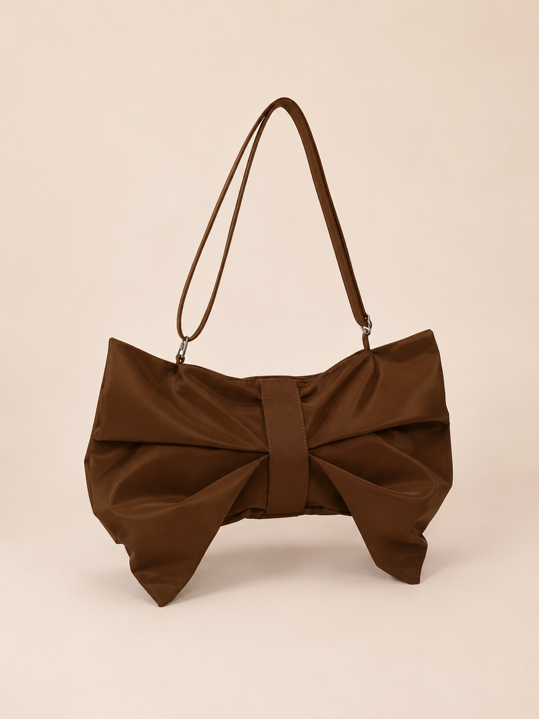 Chic Bow Detail Slouchy Shoulder Bag