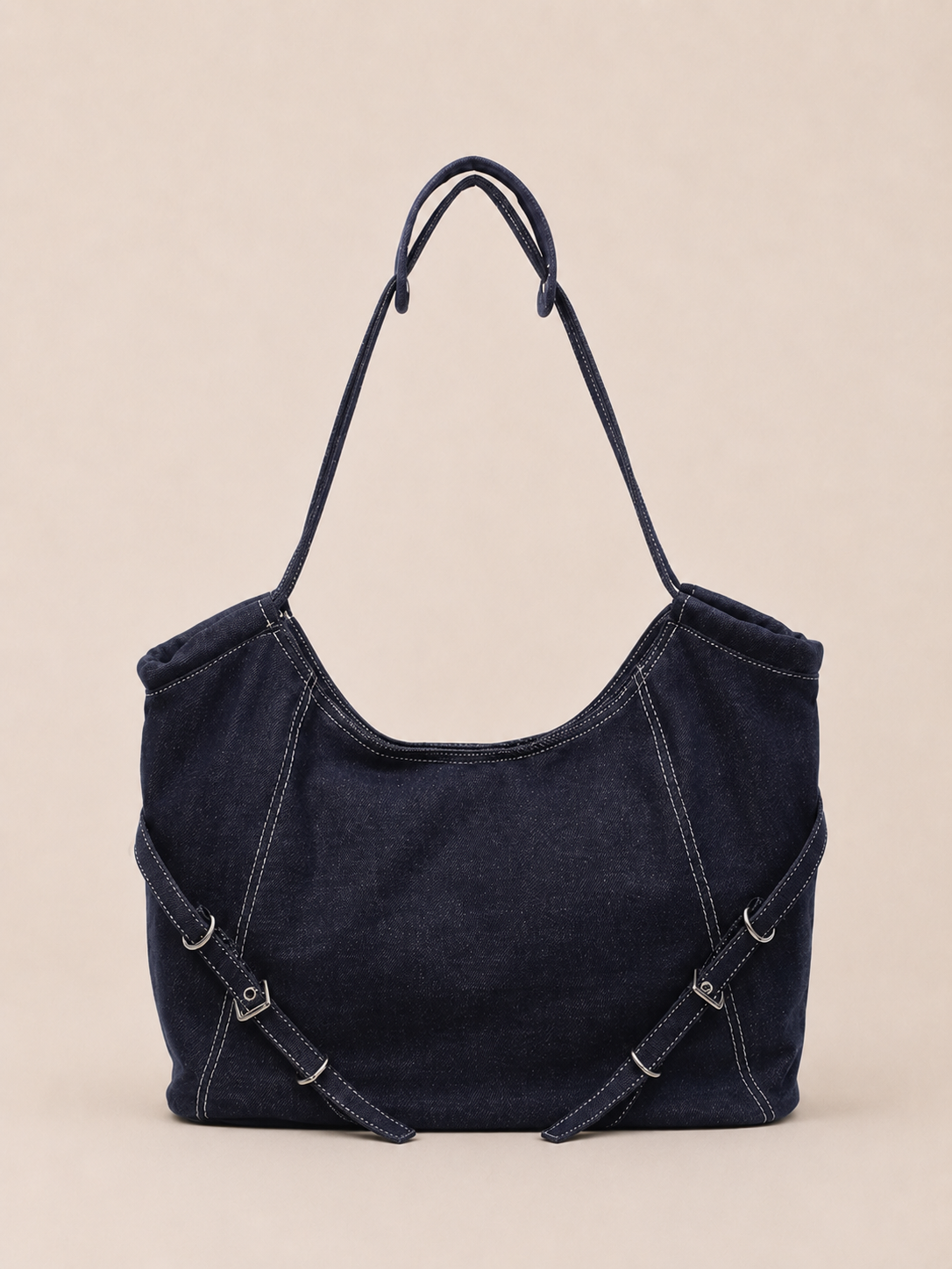 Vintage Buckle Slouchy Convertible Tote