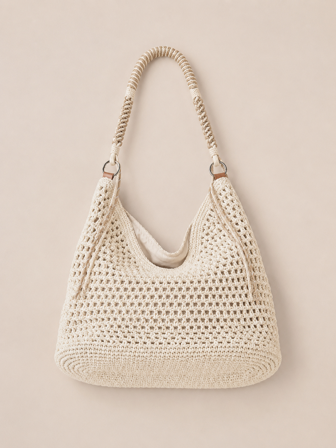 Minimalist Braided Strap Underarm Tote Bag