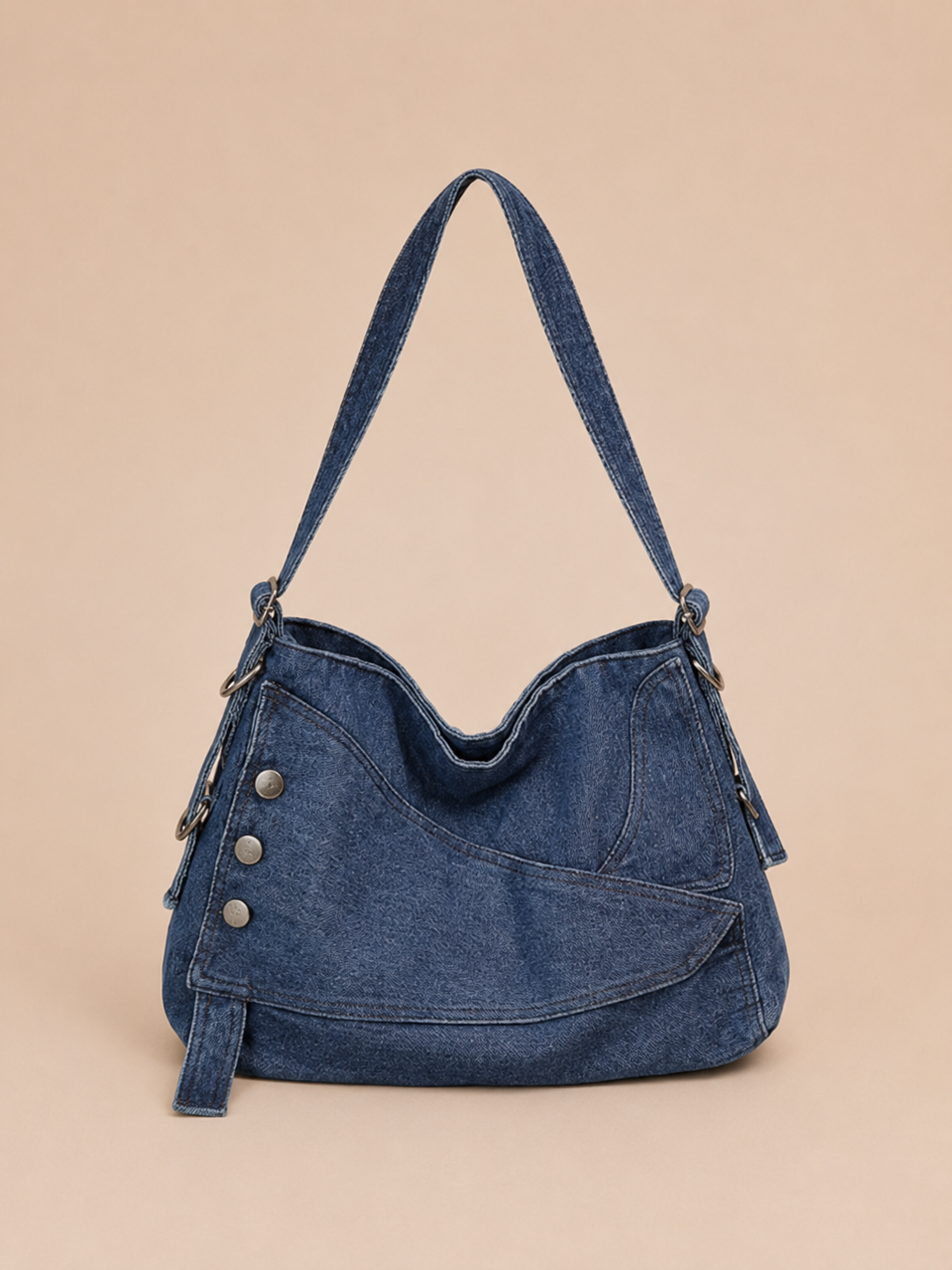 Relaxed Multi-Strap Slouchy Shoulder Bag