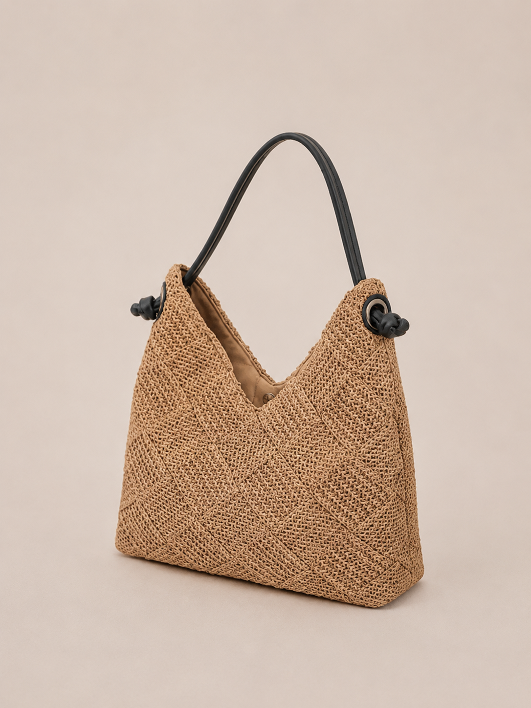 Vacation V-Cut Diamond Weave Tote Bag