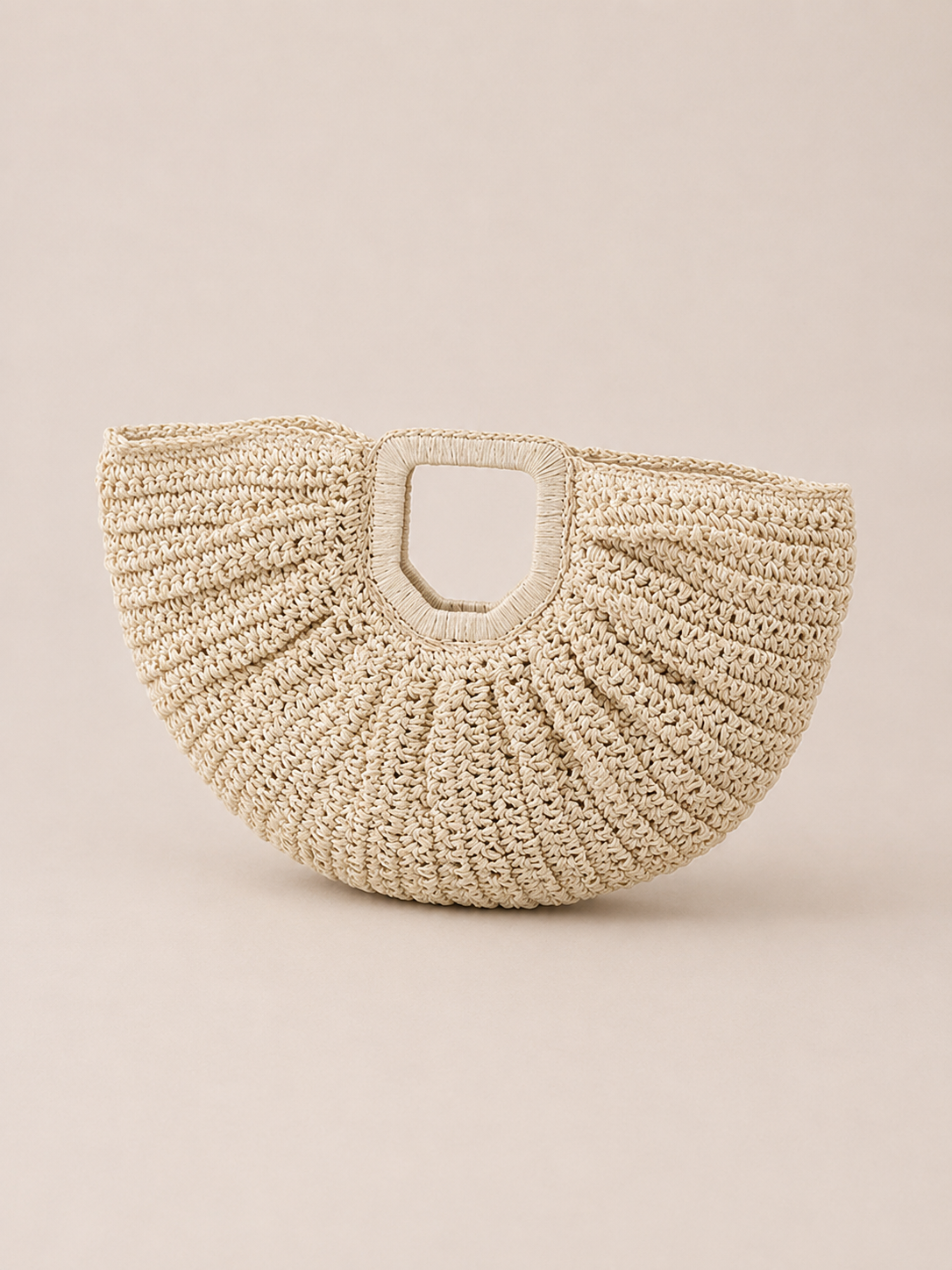 Breezy Fan-Shaped Resort Handbag