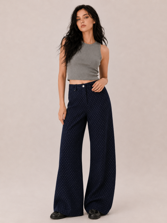 Women's Wide Leg Casual Pants with Relaxed Fit