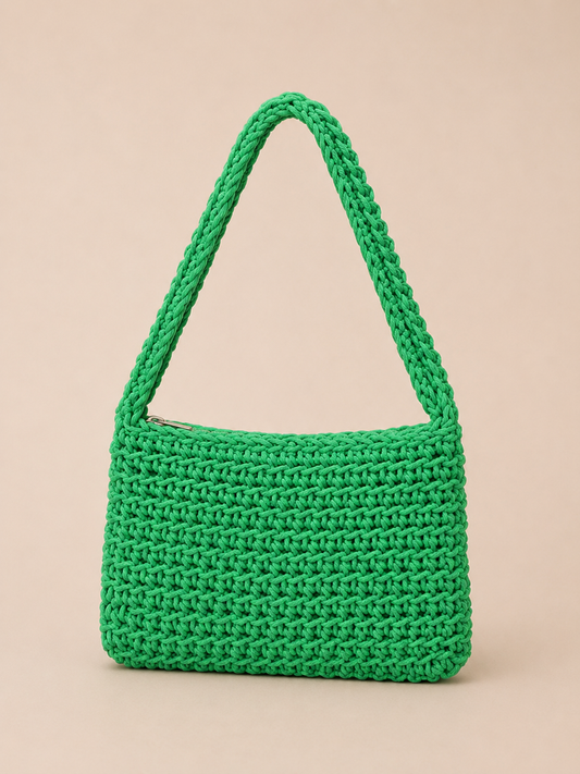 Fresh Solid Square Shape Underarm Shoulder Bag