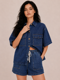 Relaxed Pocket Detail Casual Two-Piece Set