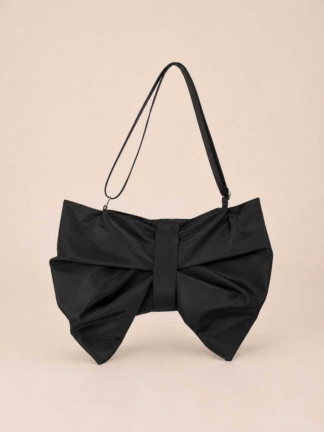Chic Bow Detail Slouchy Shoulder Bag