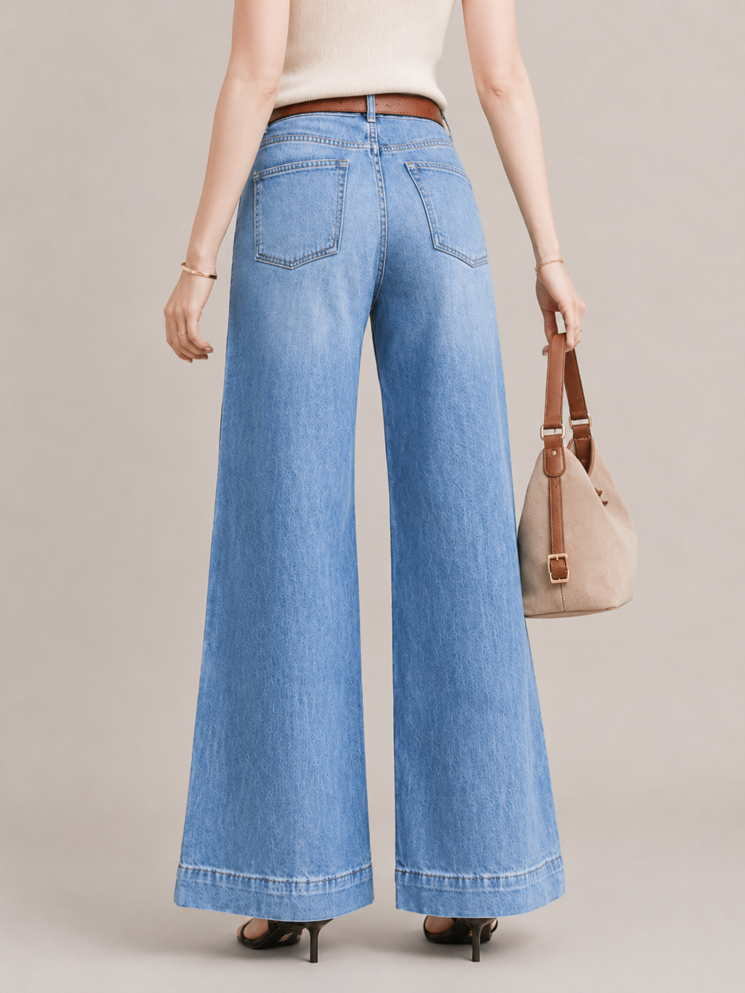 Relaxed High-Waist Wide-Leg Pants