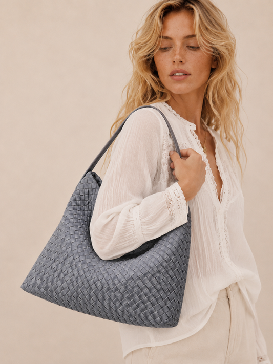 Chic Woven Slouchy Shoulder Bag