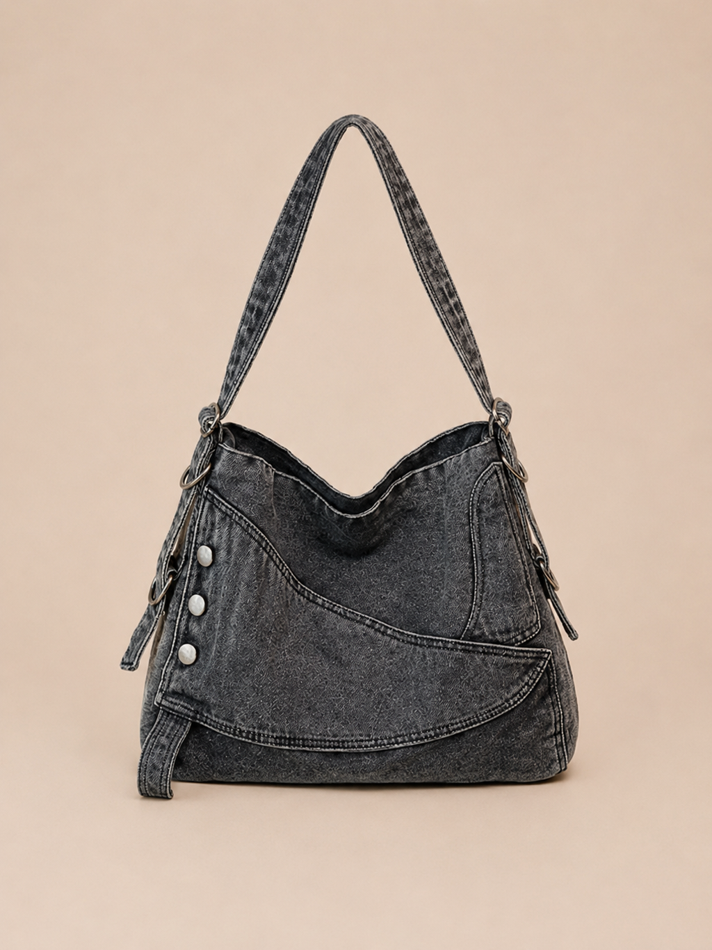 Relaxed Multi-Strap Slouchy Shoulder Bag