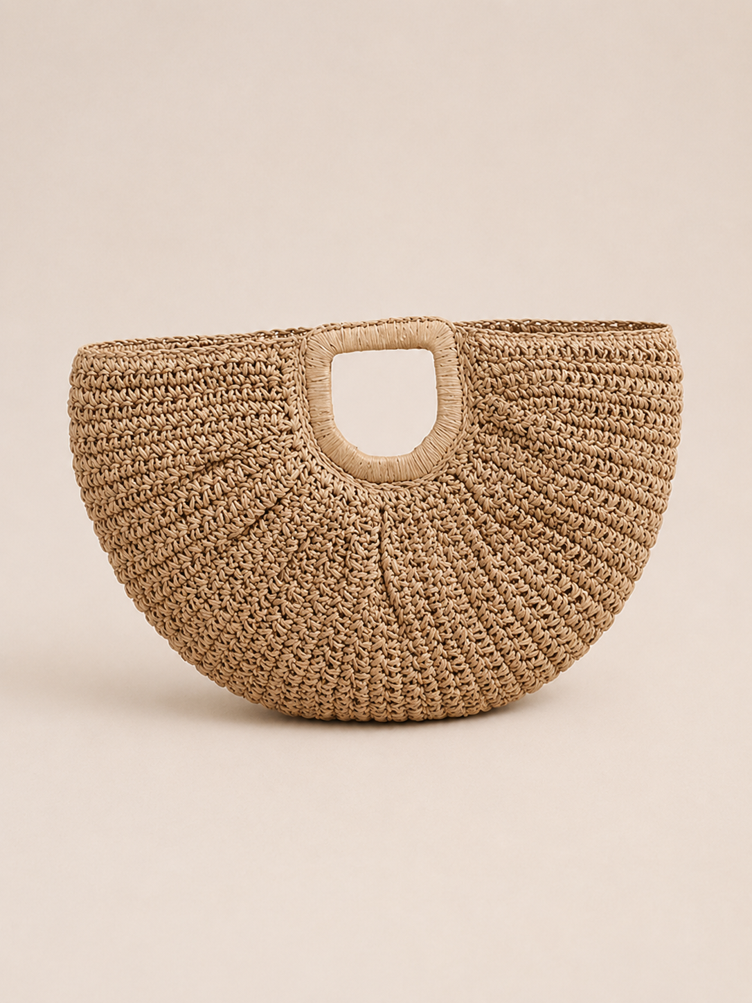Breezy Fan-Shaped Resort Handbag