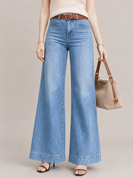 Relaxed High-Waist Wide-Leg Pants