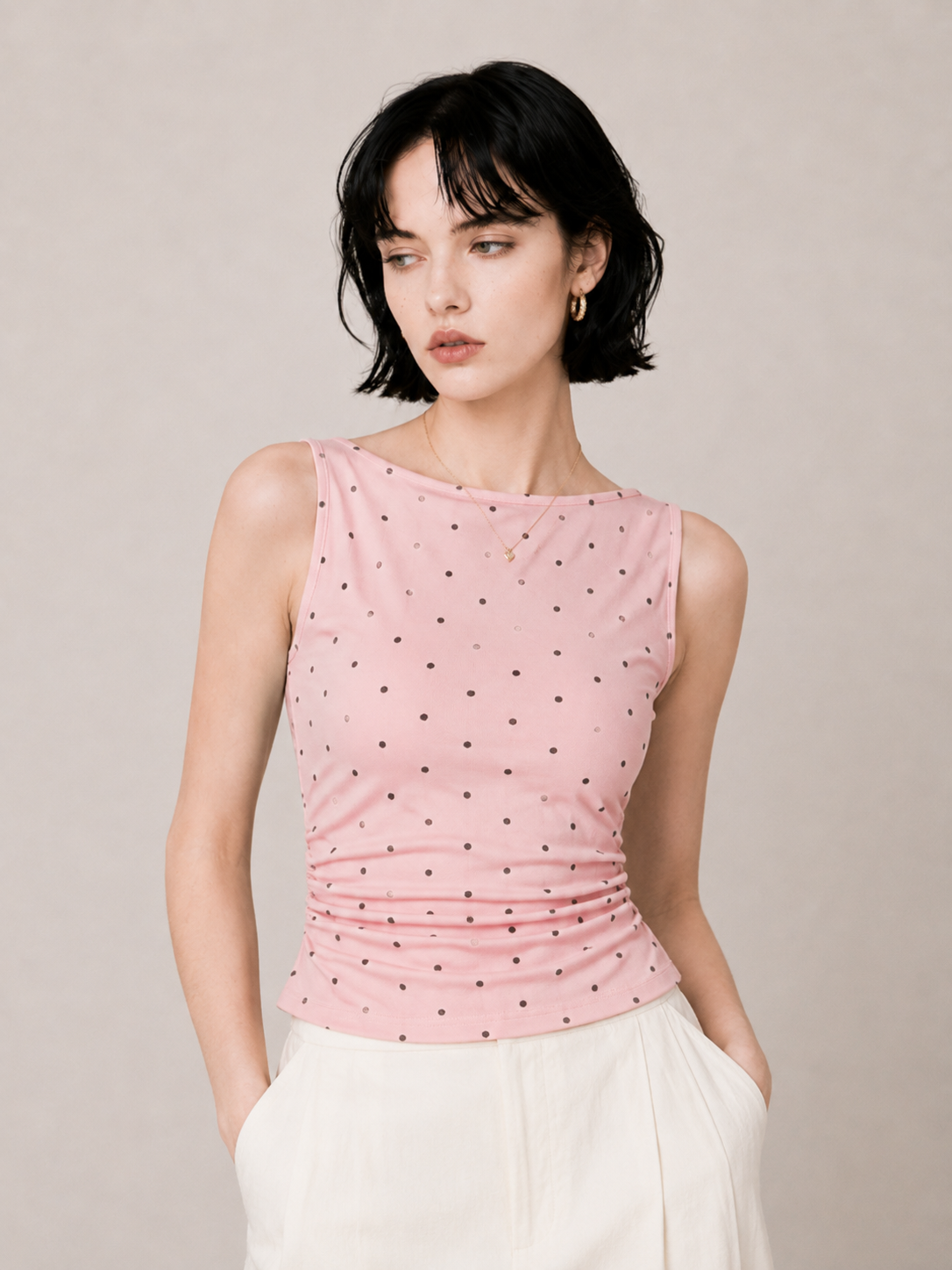Ruched Tube Top Slim Fit Crop Top