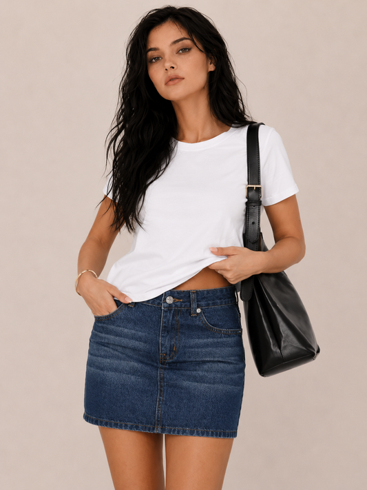 Women's Casual Denim Mini Skirt