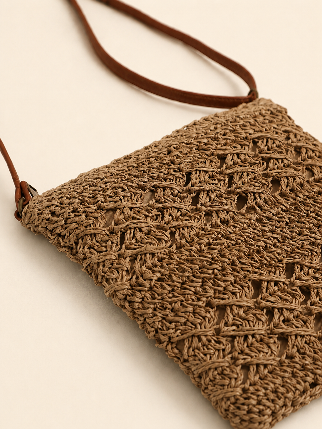 Breezy Openwork Structured Crossbody Bag