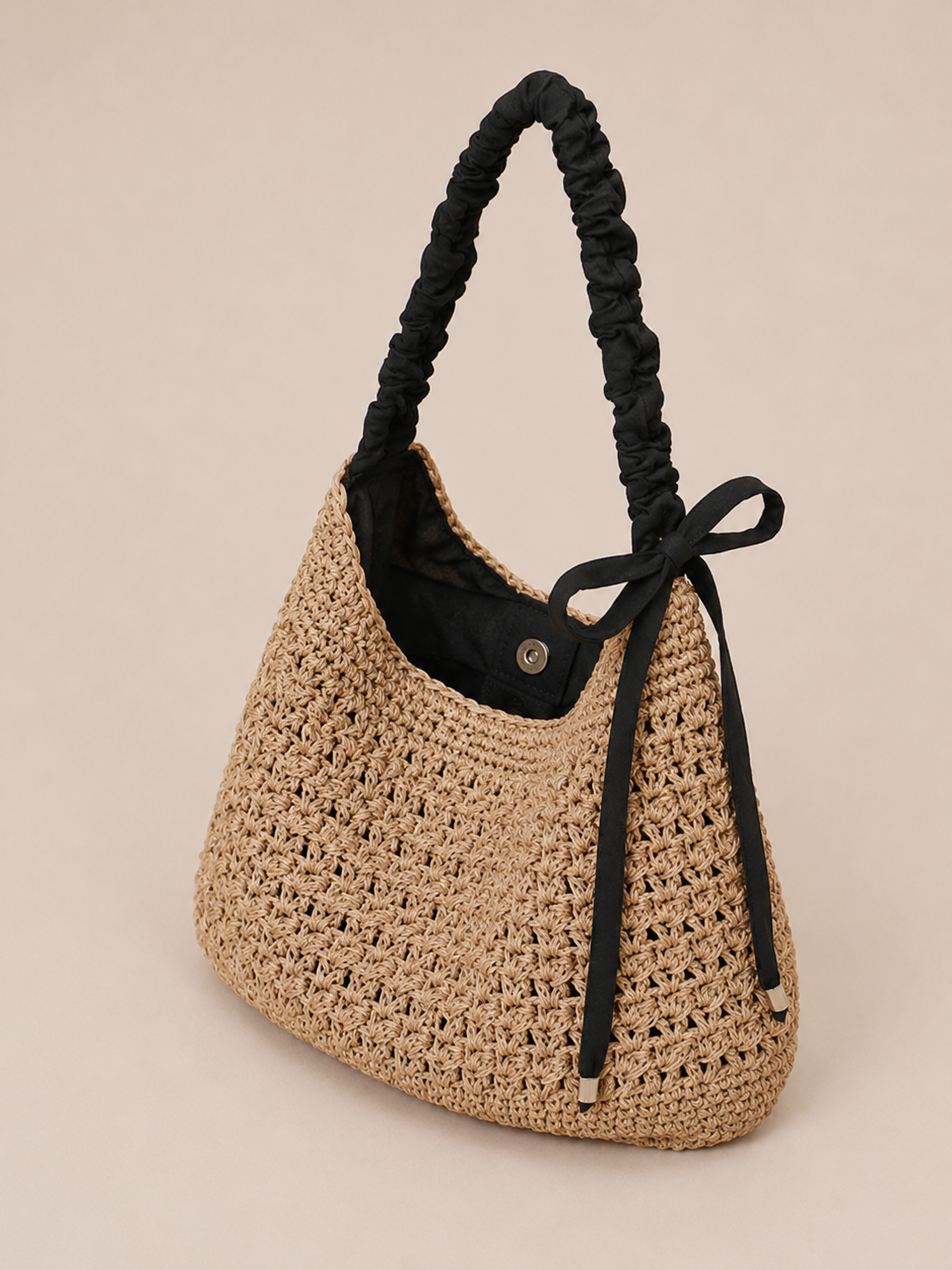 Chic Bow Decor Large Shoulder Bag