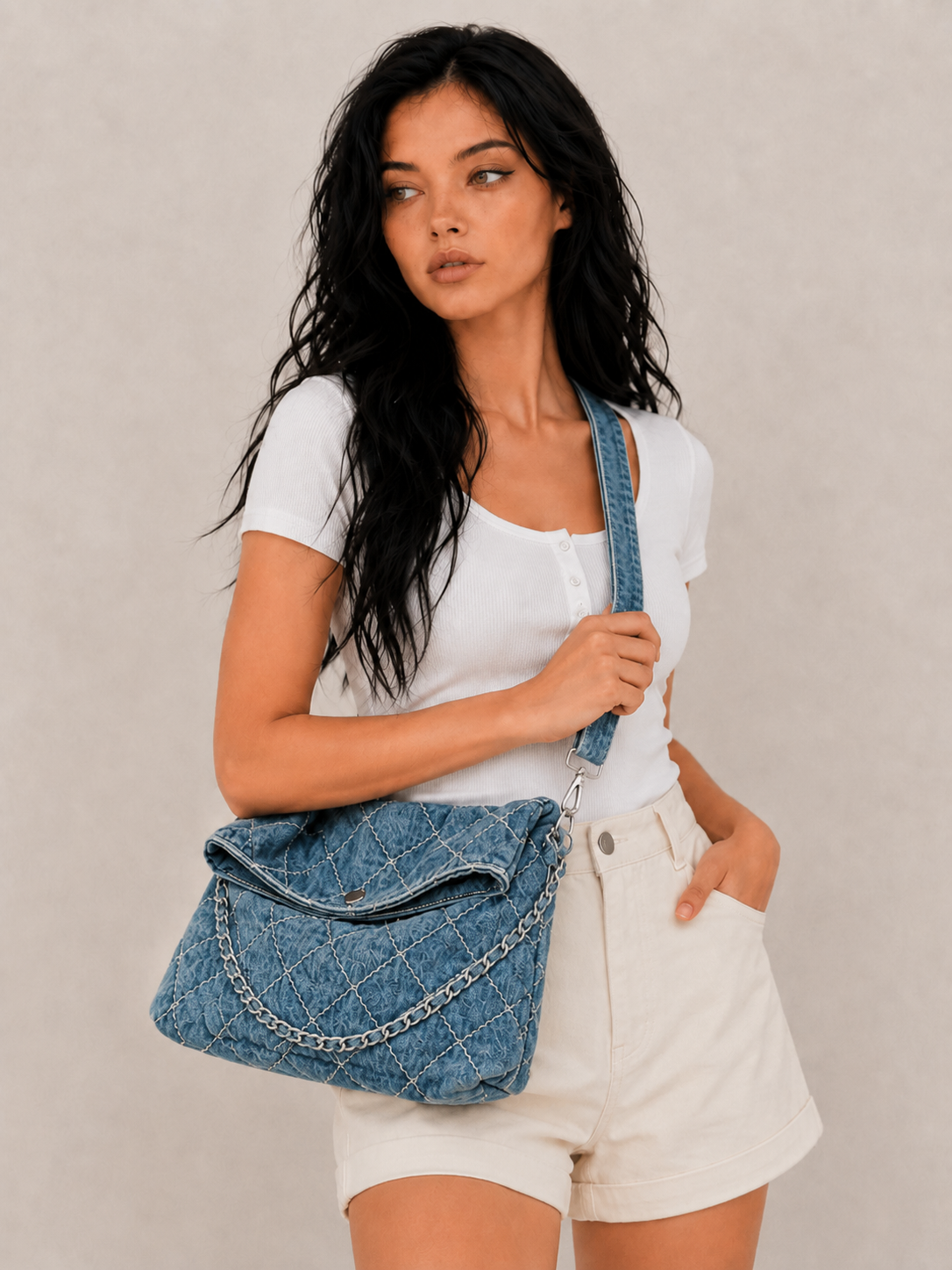 Chic Quilted Slouchy Shoulder Bag