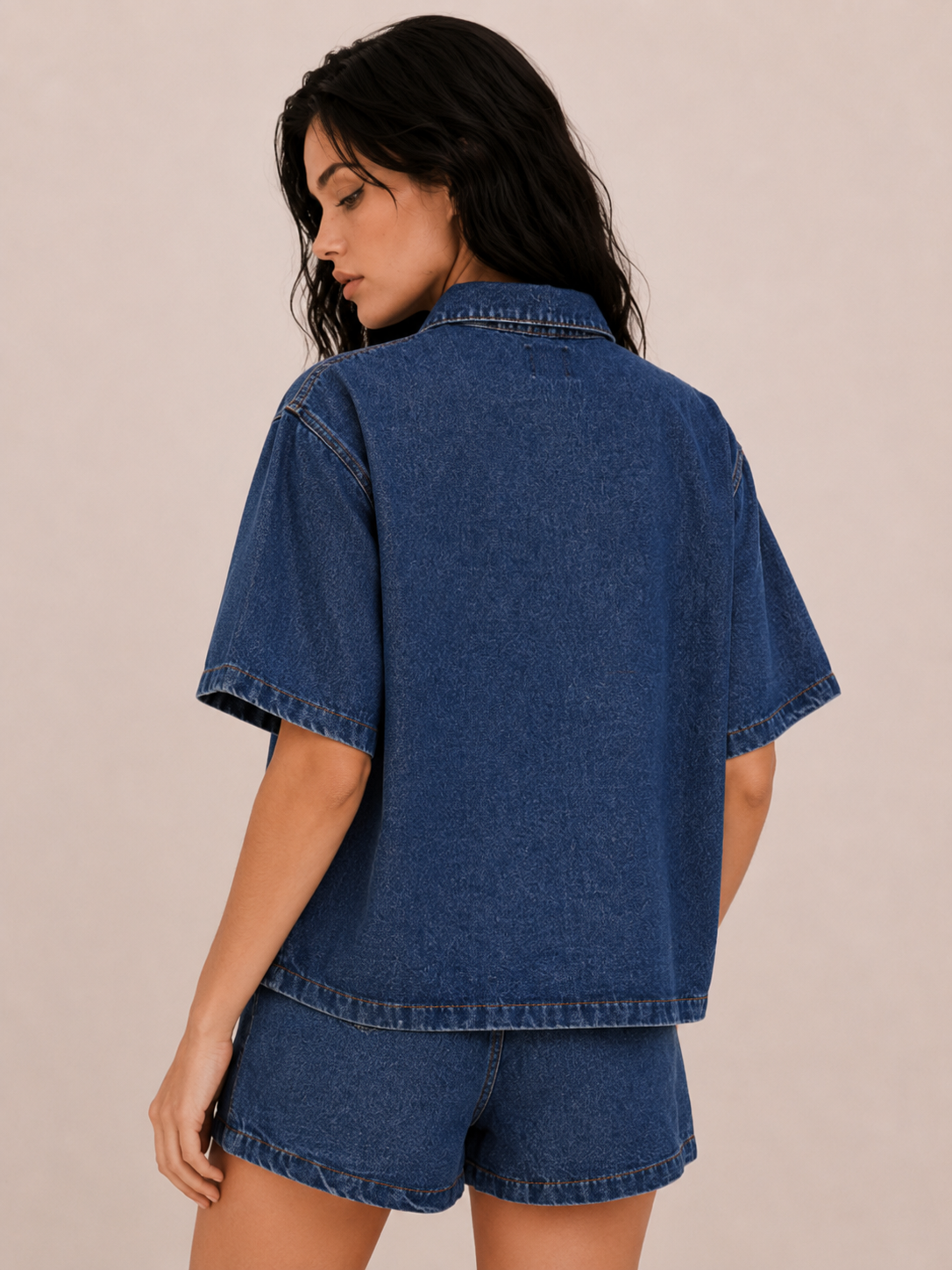 Relaxed Pocket Detail Casual Two-Piece Set