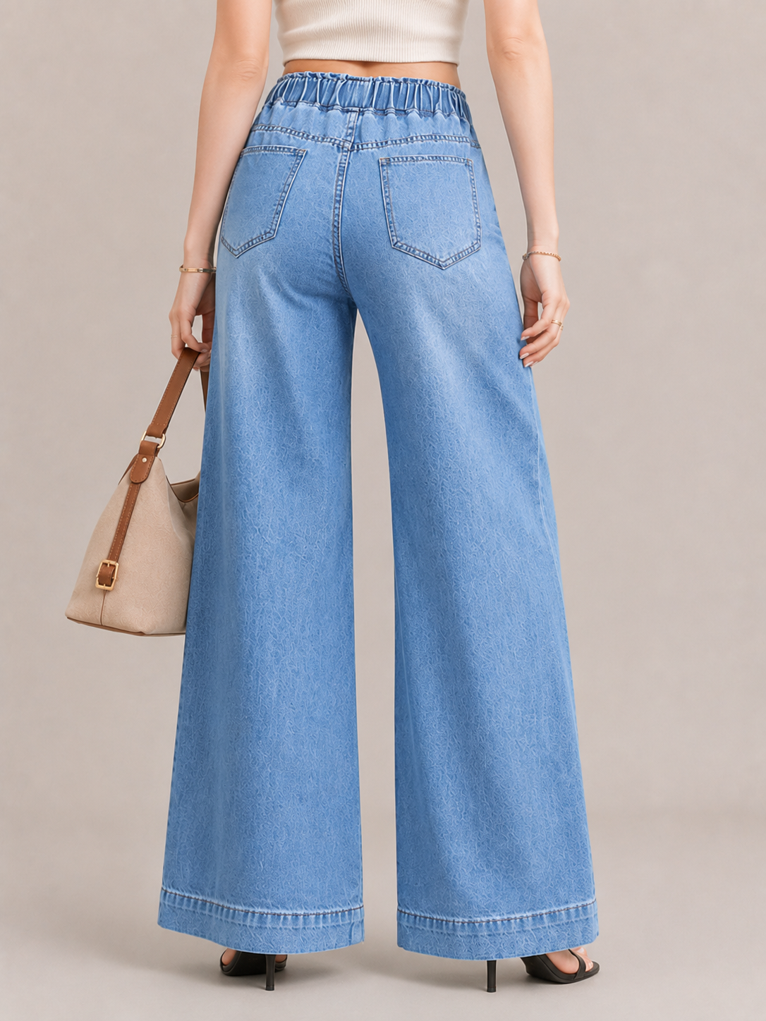 Casual Drawstring Wide-Leg Pants