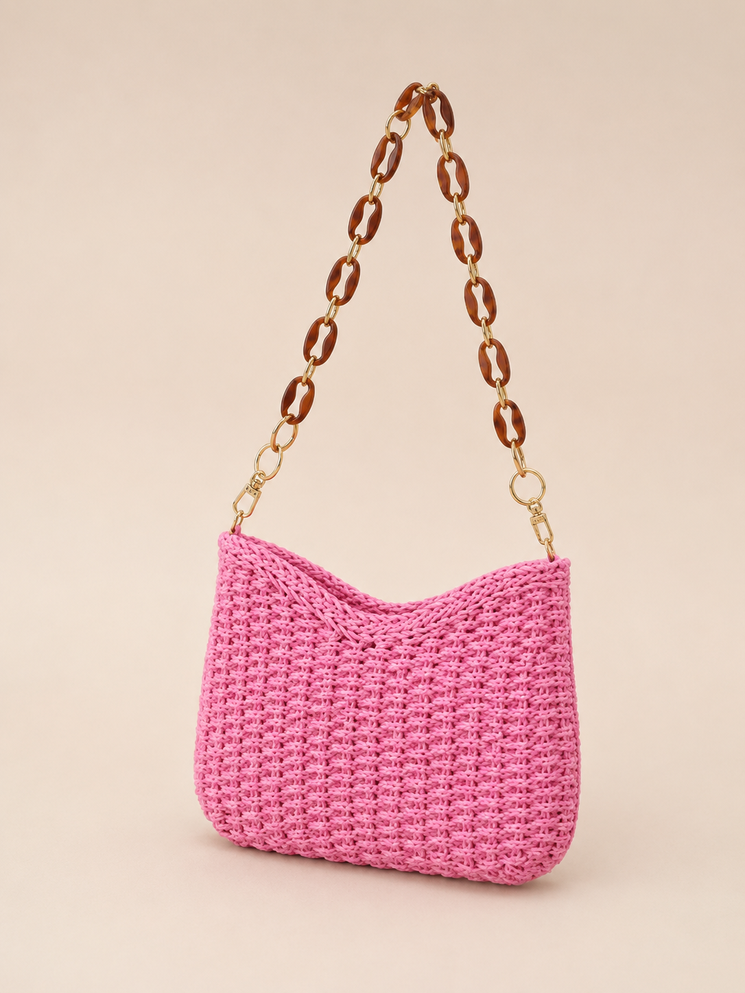 Chic Woven Slouchy Shoulder Bag