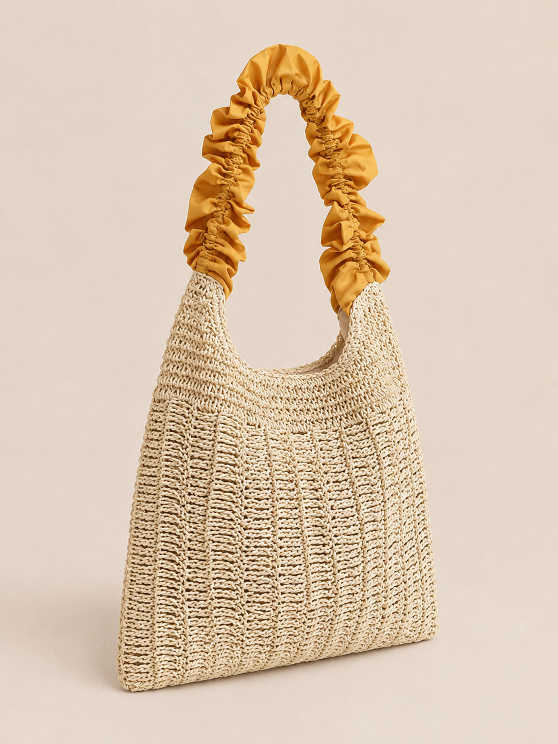 Minimalist Ruffle Strap Capacity Shoulder Bag