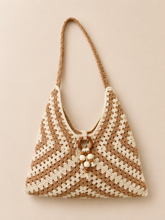 Bohemian Geometric Slouchy Shoulder Bag