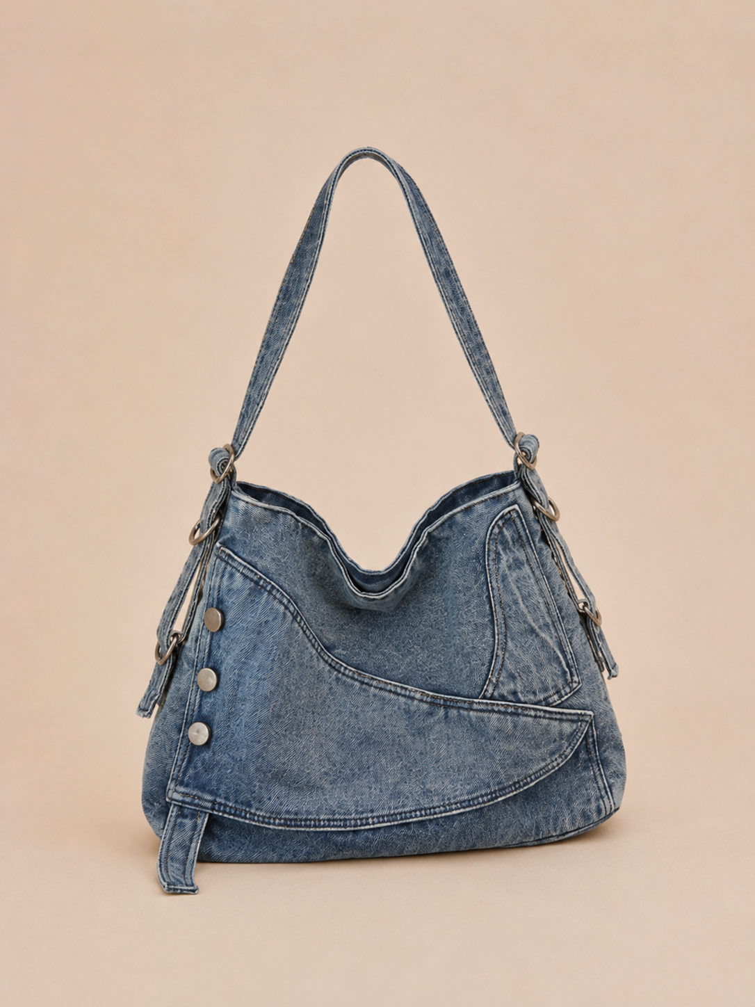 Relaxed Multi-Strap Slouchy Shoulder Bag