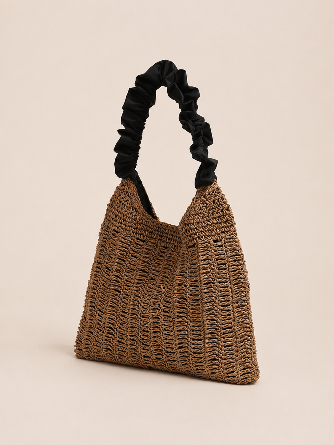 Minimalist Ruffle Strap Capacity Shoulder Bag