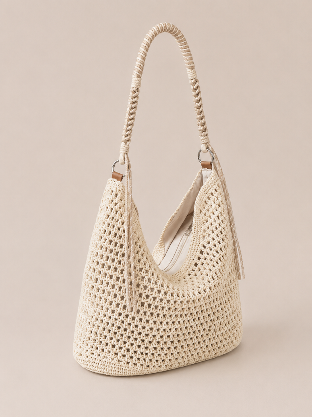 Minimalist Braided Strap Underarm Tote Bag