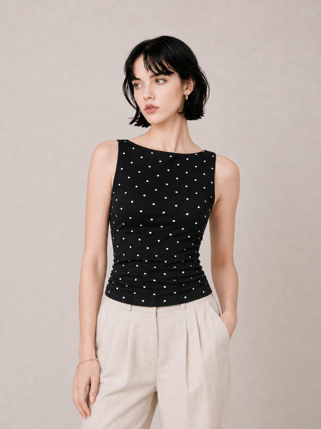 Ruched Tube Top Slim Fit Crop Top